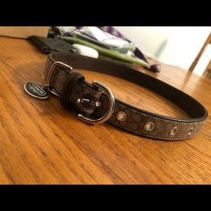 Extra Large Coach Pet Collar-Brown
